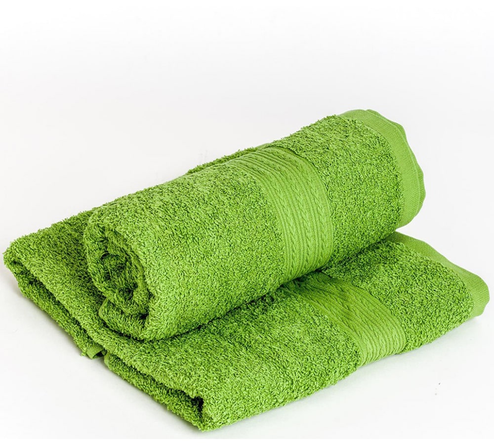 Махровое банное полотенце 70х140 Байрамали Салатового цвета