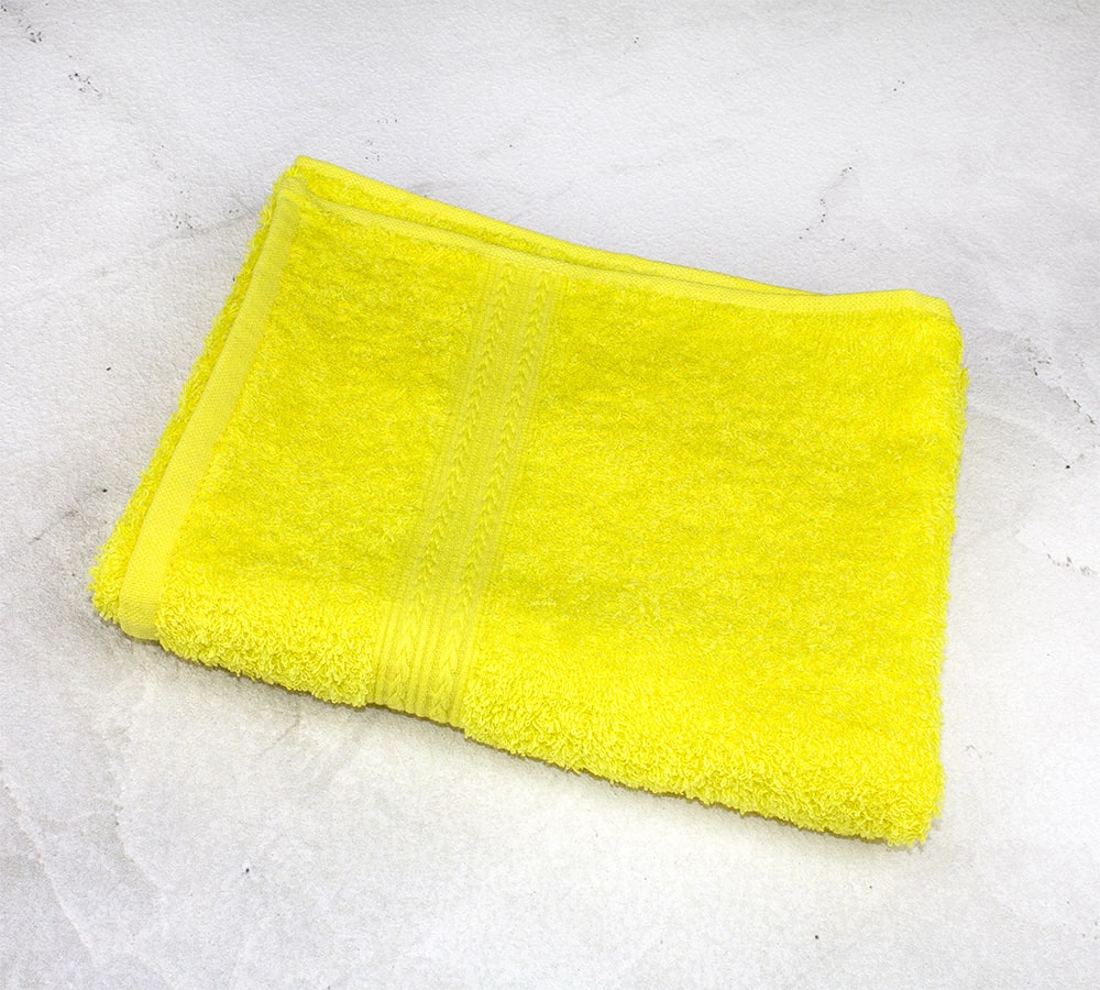 Махровое полотенце 40х70 Байрамали Желтого цвета