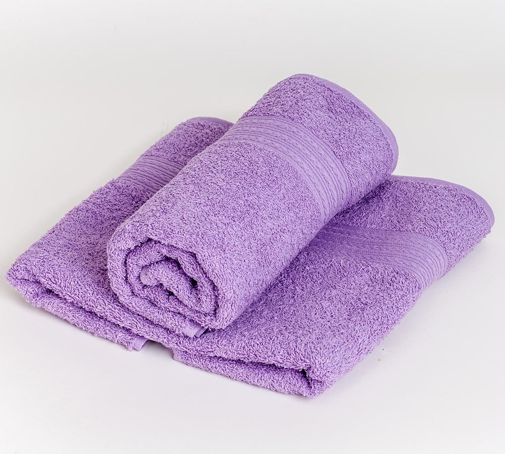 Махровое банное полотенце 70х140 Байрамали Сиреневого цвета