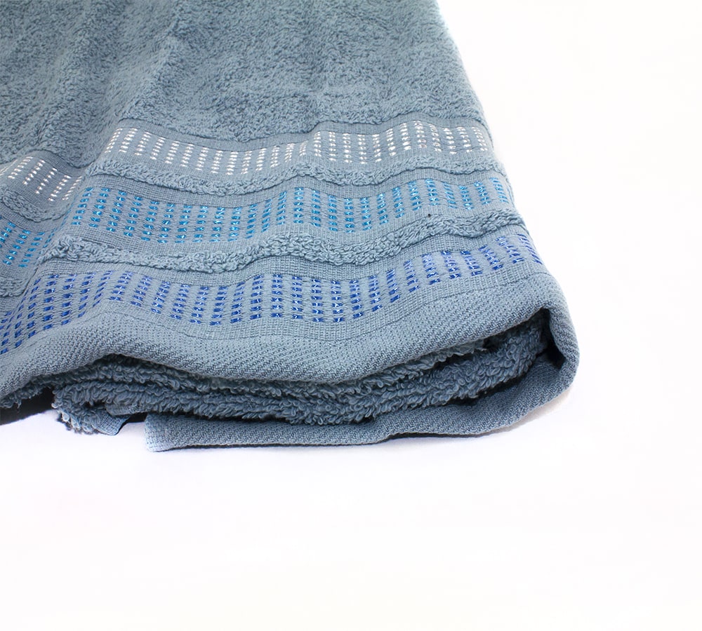 Махровое полотенце Gursan плотностью 400гр серо-голубого цвета