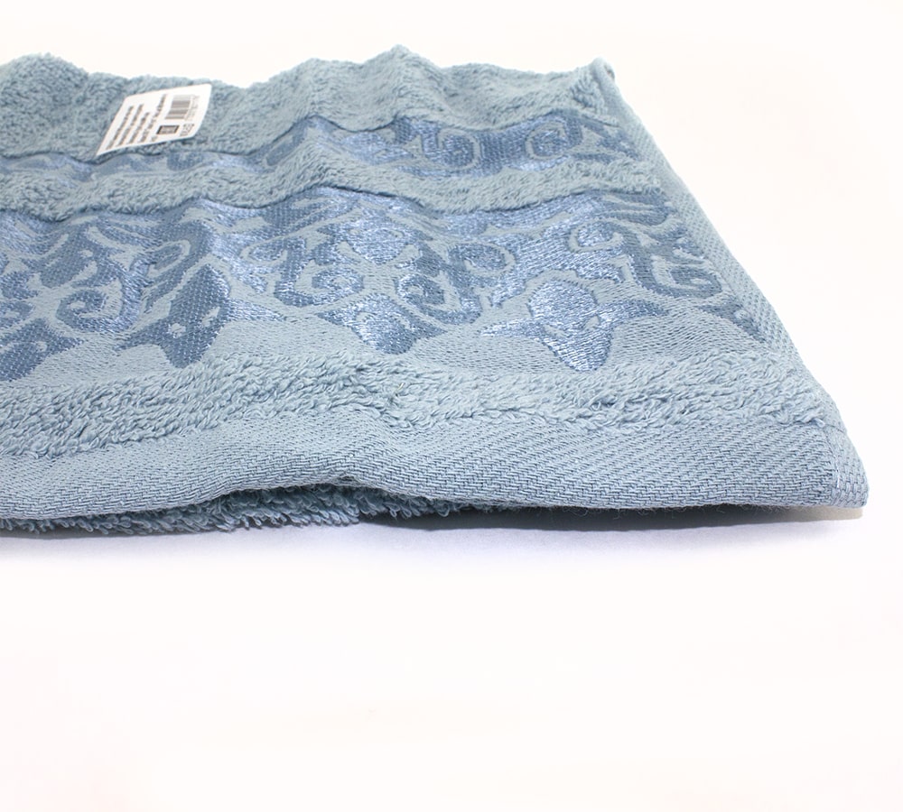 Махровое полотенце Gursan плотностью 400гр серо-голубого цвета
