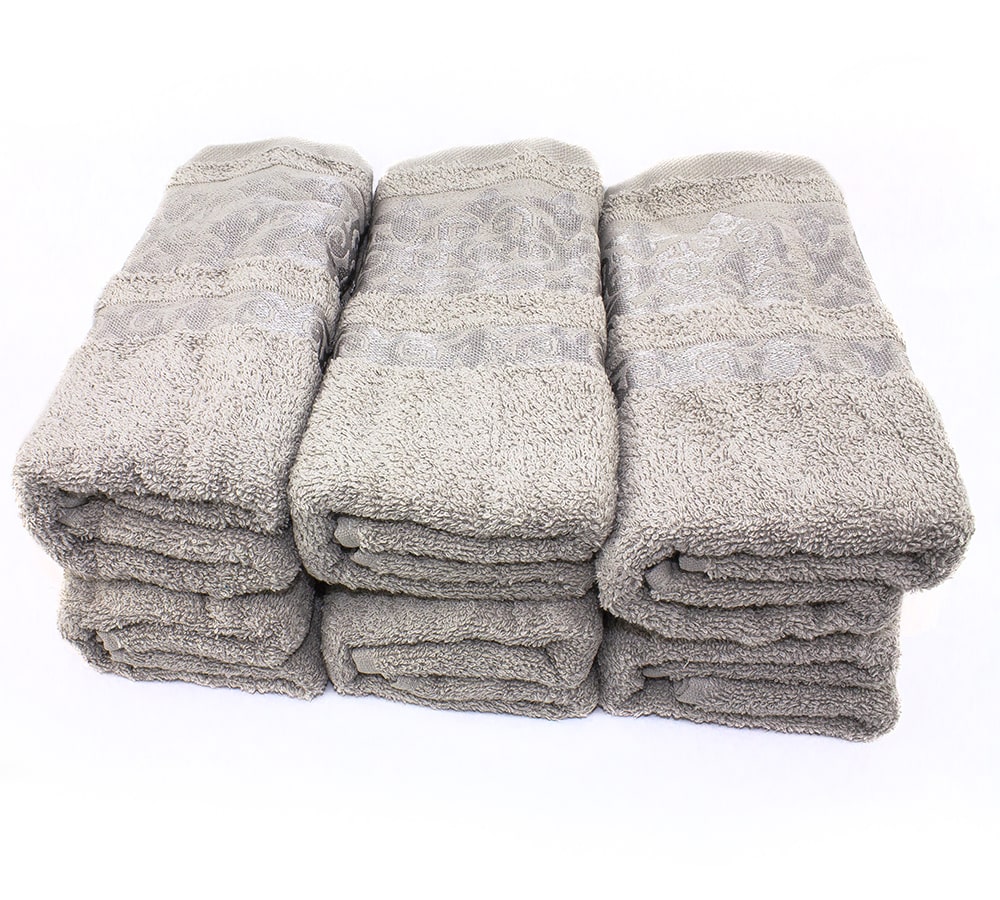 Махровые полотенца Gursan Cotton Delux 50х90 цвета Капучино комплектом по 6шт