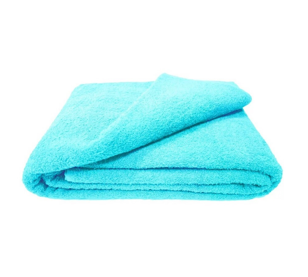 Махровое полотенца супербаня 100х180 бирюзового цвета